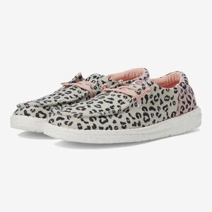 Hey Dude Kids Moccasins in Leopard and Pink